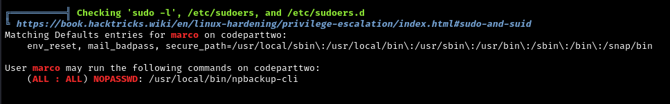 Linpeas Sudo -l